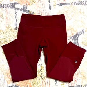 Lululemon pace rival crop 22” size 4–like new!
